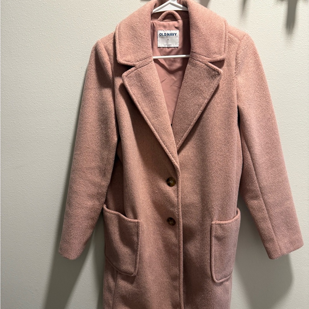 Light pink Old Navy calf-length coat